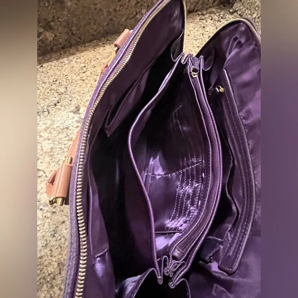 NWOT Joy & Iman Split Leather Timeless Handbag